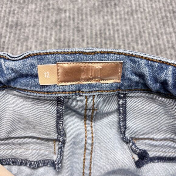 Kut from the Kloth Blue Two-Tone Wide Leg Jeans - Picture 6 of 13